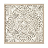 Boho Handmade Framed Natural Rice Paper Wall Art Decor - 23.5" x 23.5"
